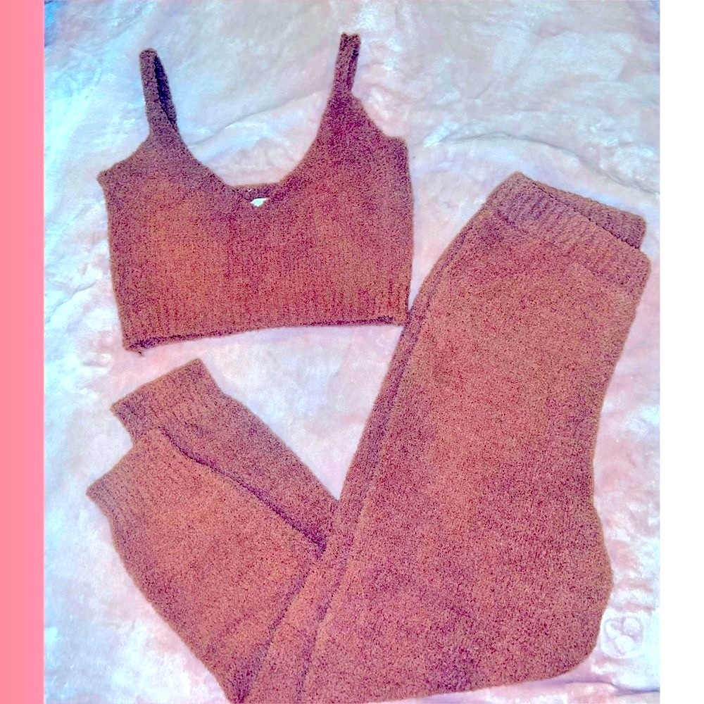 Brown 2pc Teddy Lounge Set - Fashion Nova
